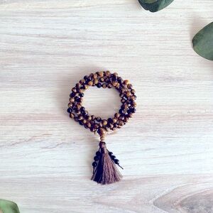 Tiger's Eye | Empower | Mantra Mala Style Necklace | Prayer Beads